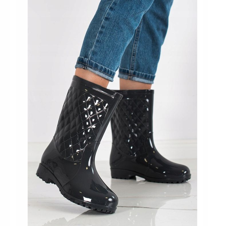 Bona Welly matlasat Wellies negru 1