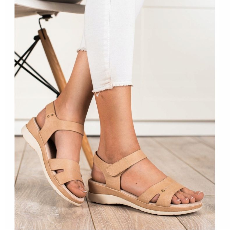 Sandale confortabile VINCEZA maro 1