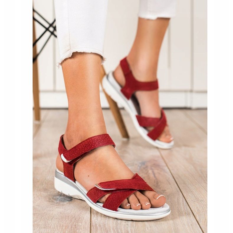 Sandale Velcro VINCEZA roșu 2