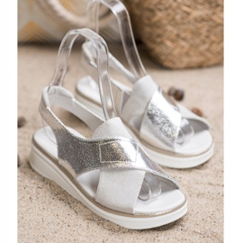 Sandale Slip-On Sergio Leone argint 3