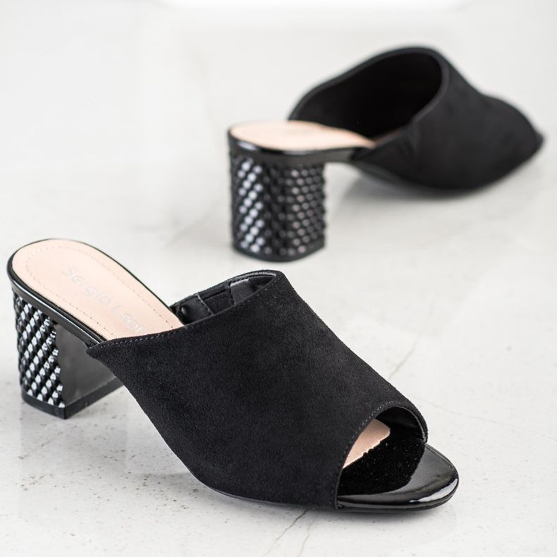 Papuci eleganți Sergio Leone negru 1