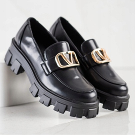 Seastar Mocasini pe platforma modei negru 2