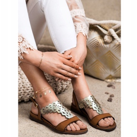 Sandale la modă Sergio Leone maro 1