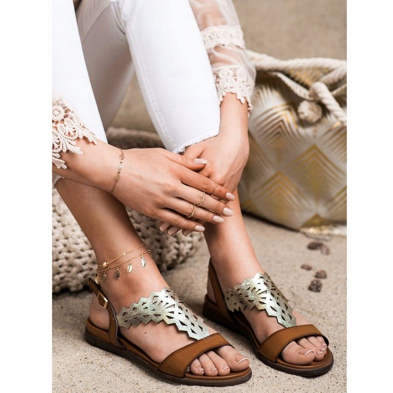 Sandale la modă Sergio Leone maro 1