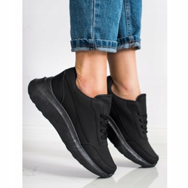 SHELOVET Adidași clasici din piele ecologică negru 1