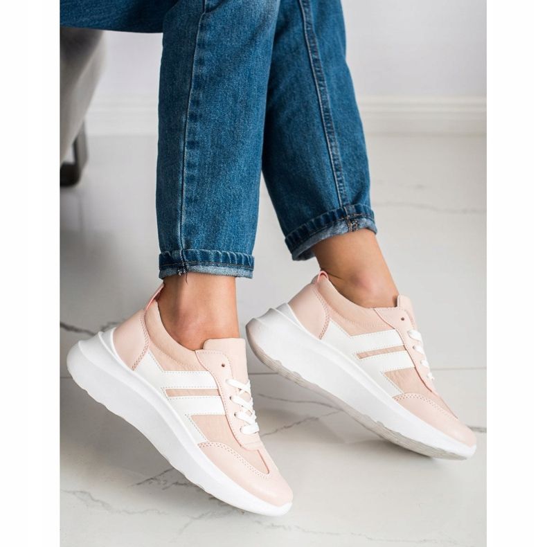 SHELOVET Pantofi sport cu platforma roz 1