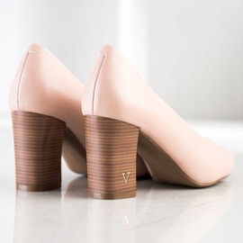 Pompe cu piele ecologică VINCEZA roz 1