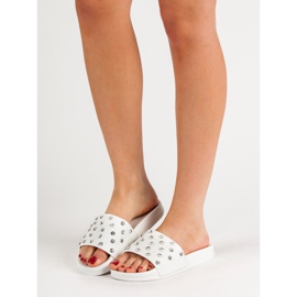 SHELOVET Papuci confortabili pentru femei alb 2 SHELOVET Papuci confortabili pentru femei alb 2