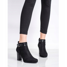 M.Daszyński Cizme elegante cu dungi negru 1