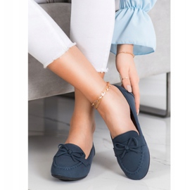 Diamantique Mocasini din piele ecologică albastru 2