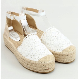 Espadrile din dantelă albă 888-85 Albă 1 Espadrile din dantelă albă 888-85 Albă 1