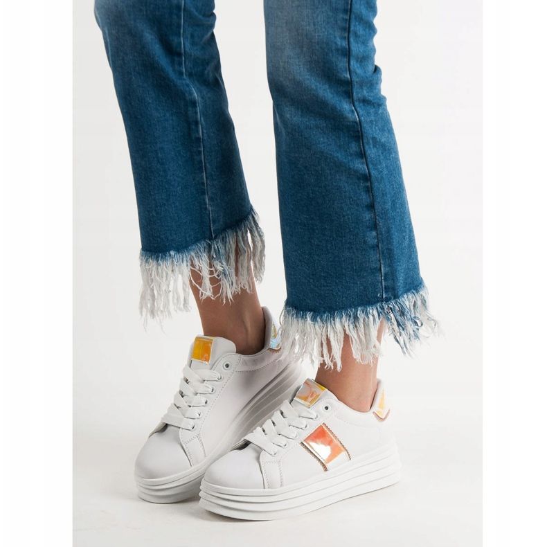 SHELOVET Încălțăminte albă pe platformă 2