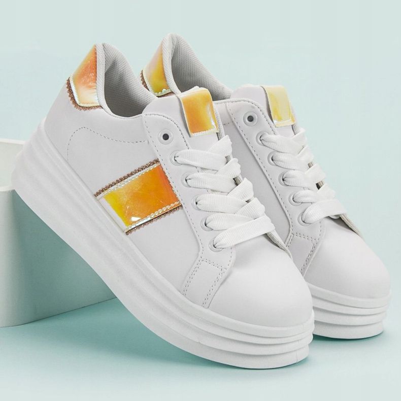 SHELOVET Încălțăminte albă pe platformă 1