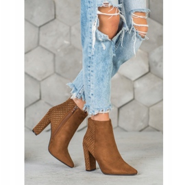 Seastar Ghete din piele de căprioară cu zirconiu cubic maro 1 Seastar Ghete din piele de căprioară cu zirconiu cubic maro 1