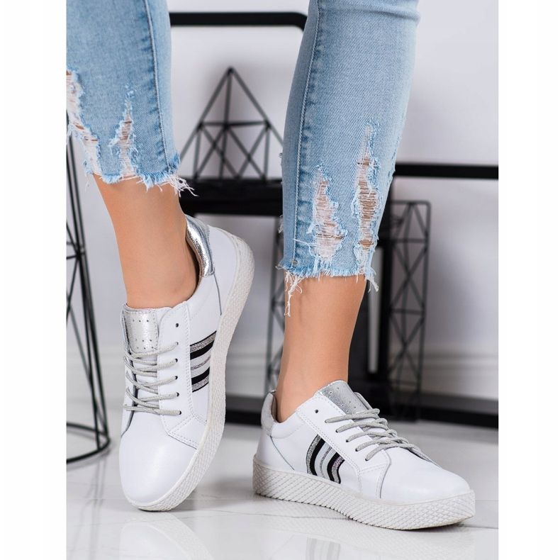 Filippo Încălțăminte din piele pe platformă alb 1