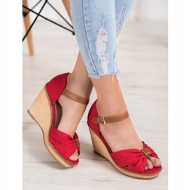 SHELOVET Sandale cu toc roșu 1
