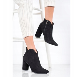 Filippo Cizme din piele de căprioară elegante negru 1