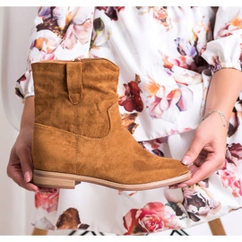 Seastar Cizme calde de cowboy pe pană maro 2