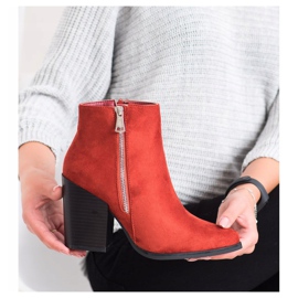 Marquiz Cizme calde cu fermoar decorativ roșu portocale 1