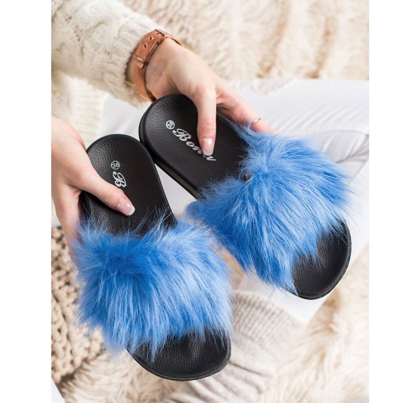 SHELOVET Papuci eleganți albastru 2