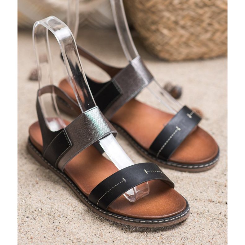 Sandale Slip-On Sergio Leone negru 1