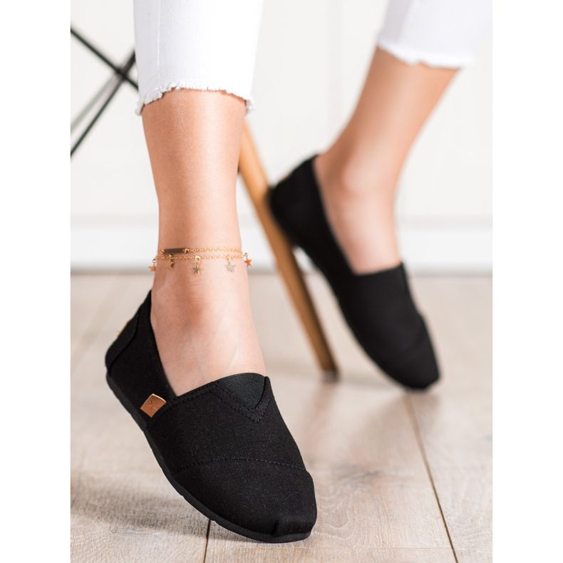 SHELOVET Adidași negri alunecați negru 1