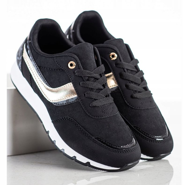 SHELOVET Pantofi sport negri negru 1