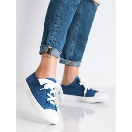 SHELOVET Adidași legați elegant albastru 1