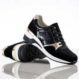 Goodin Adidași din piele legată negru multicolor 1