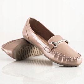 Queentina Mocasini eleganți cu zirconiu cubic bej 1