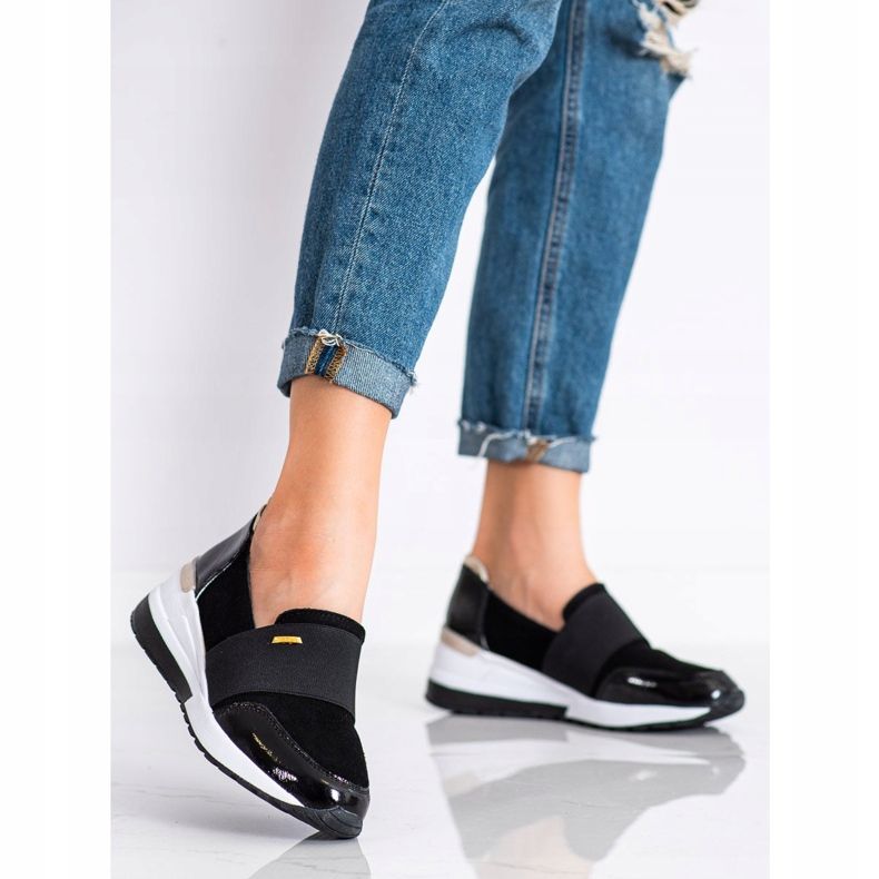 Goodin Adidași din piele neagră negru 1