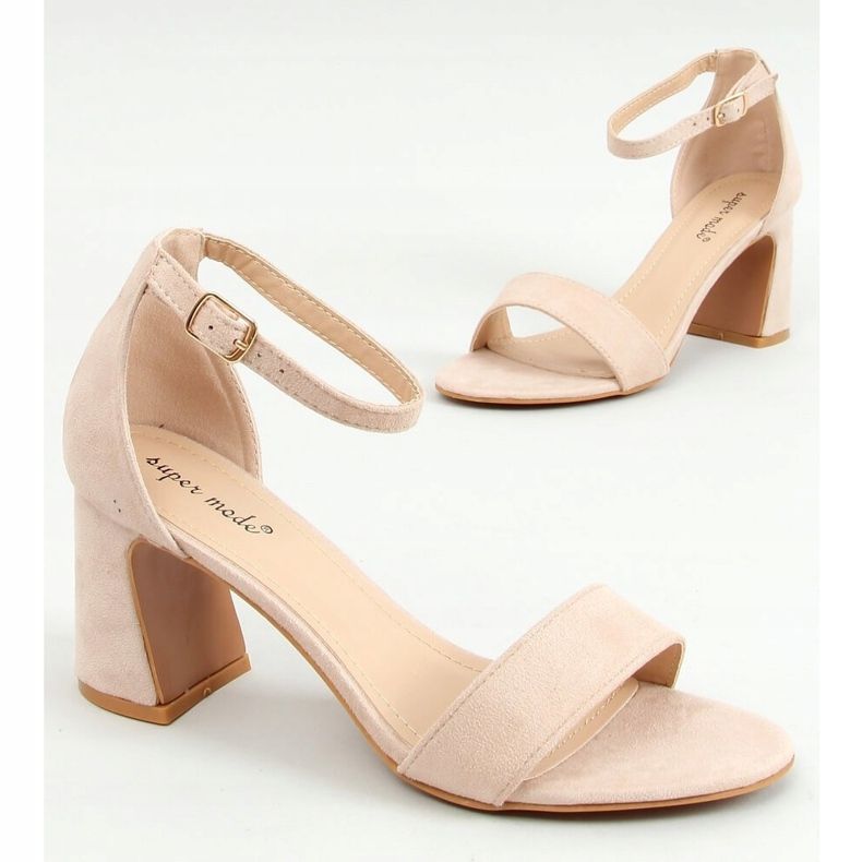 Sandale bej cu toc înalt 8741 Bej 2