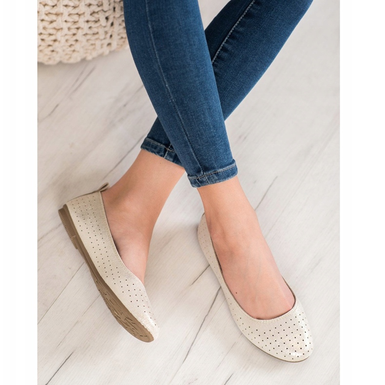 SHELOVET Balerine ajurate de aur 1