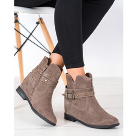 Filippo Ghete din piele decorate bej 2