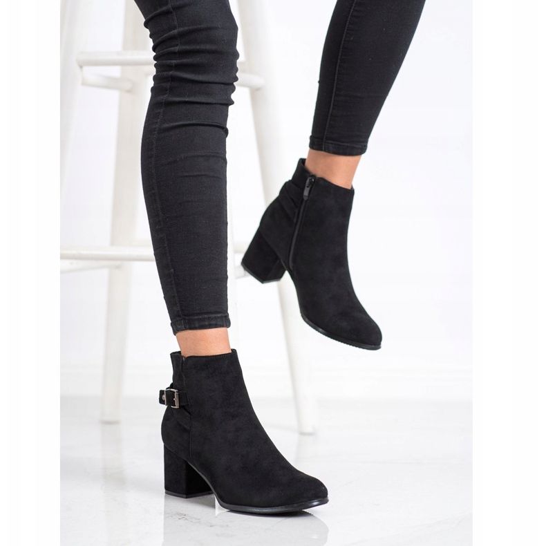 J. Star Cizme negre pe tocuri înalte negru 2