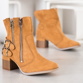 Bella Paris Cizme de modă camel maro multicolor 1