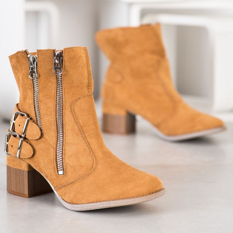 Bella Paris Cizme de modă camel maro multicolor 1