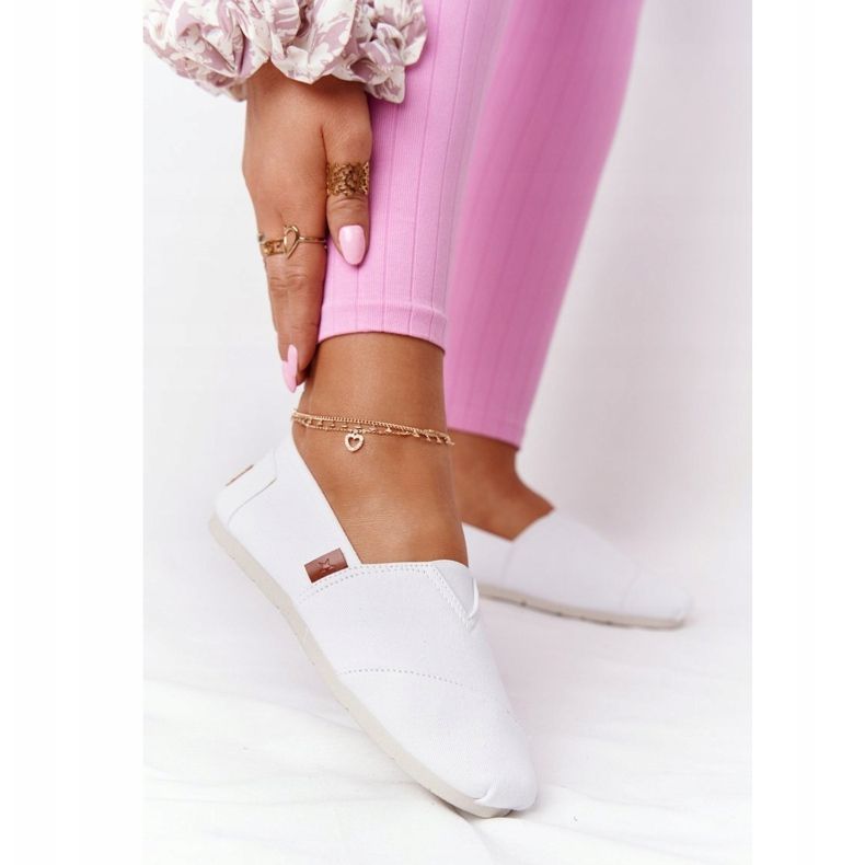 EVE Espadrile pentru femei albe după ore 2