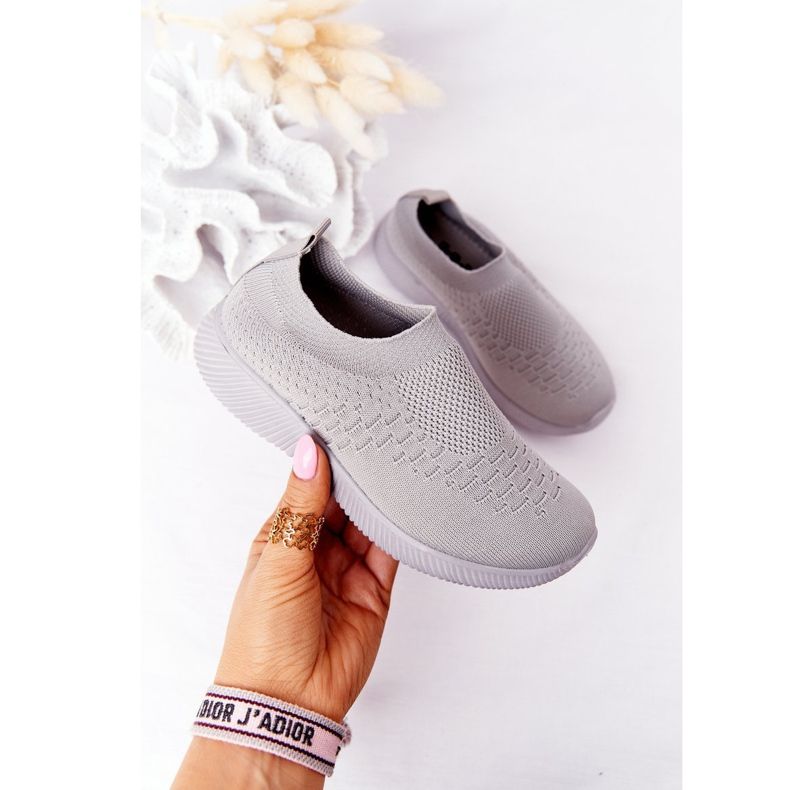 EVE Pantofi sport pentru copii Slip-On Grey School Trip gri 2