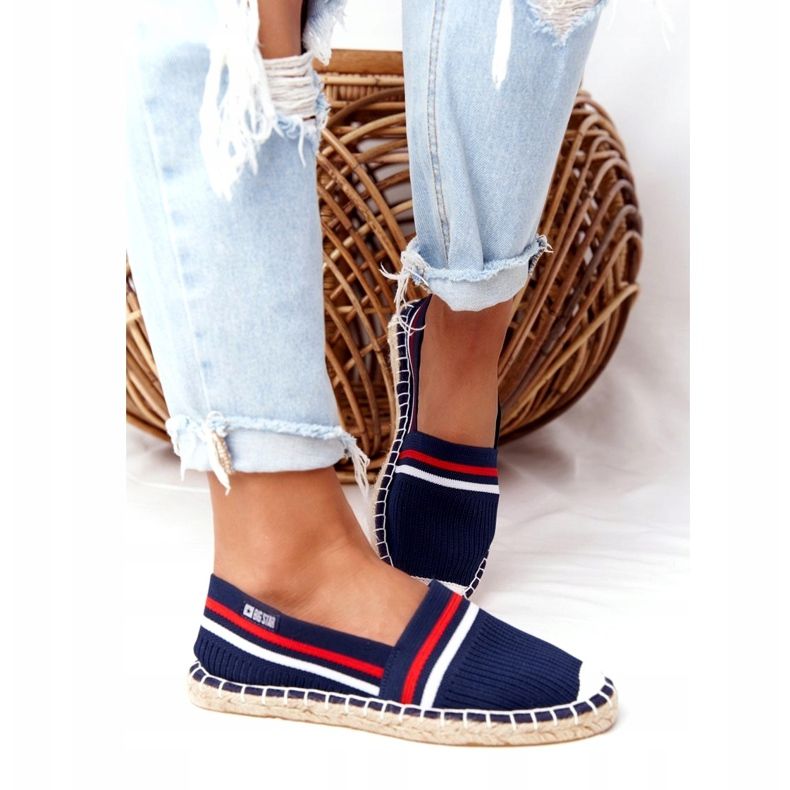 Femei Espadrilles Big Star HH274483 Navy Blue albastru 3