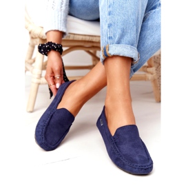 PH1 Mocasini din piele întoarsă pentru femei, albastru marină San Marino 2