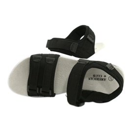 American Club Sandale pentru femei Insert din piele sport RL45/21 Negru 4