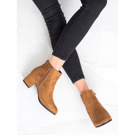 Clowse Ghete clasice din piele intoarsa maro 2