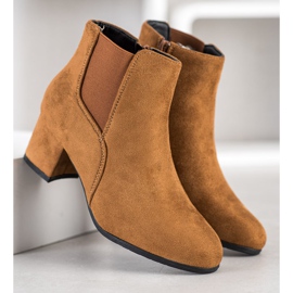 Clowse Ghete clasice din piele intoarsa maro 1