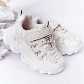 Adidași pentru copii cu talpă iluminată condus alb atât de cool! 2