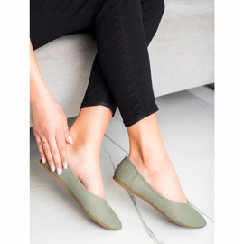 Balerine cu dungi VINCEZA verde 1 Balerine cu dungi VINCEZA verde 1