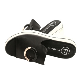 Filippo Papuci confortabili pe platforma FILI PPO DK2318 / 21 BK negru de aur 3