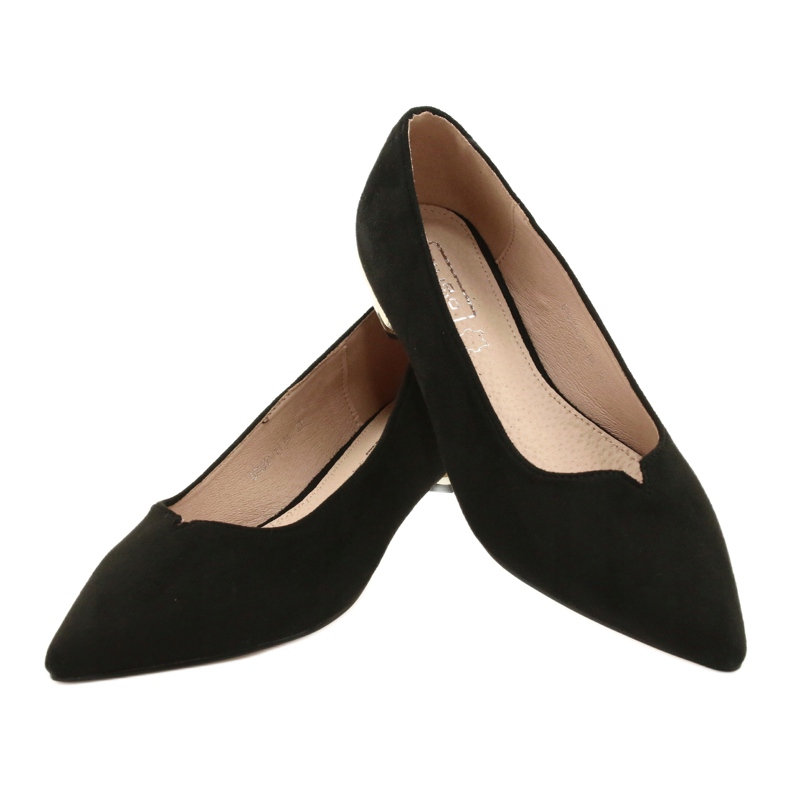 Pompe cu tocuri de aur FILIPPO DP2091 / 21 BK negru 5