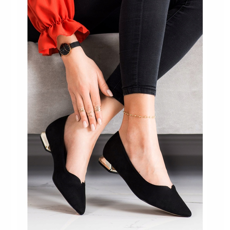 Pompe cu tocuri de aur FILIPPO DP2091 / 21 BK negru 2