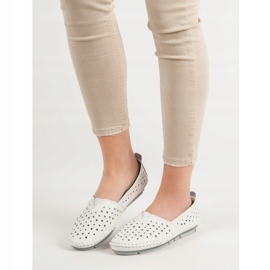 Kylie Pantofi de piele pentru femei alb 1